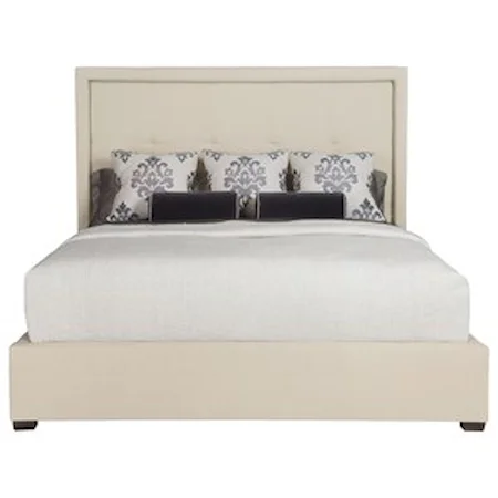 Queen Upholstered Bed with Button Tufting